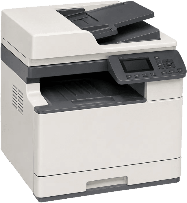 Illustrative example of an A4 desktop multifunction printer