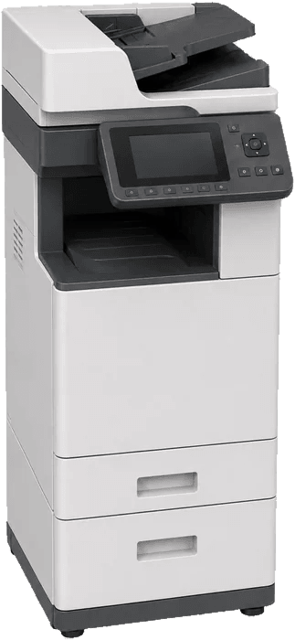 Illustrative example of an A4 floor-standing multifunction printer